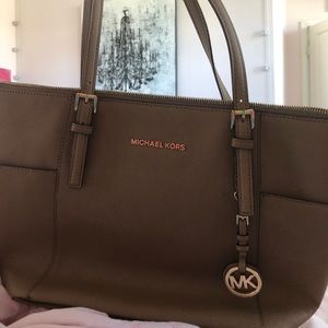 tan michael kors purse